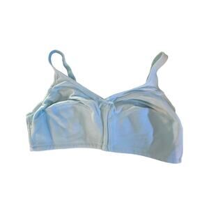 Comfortchoice Bra 46C Womens Light Blue Wireless Not Padded Adjustable Straps